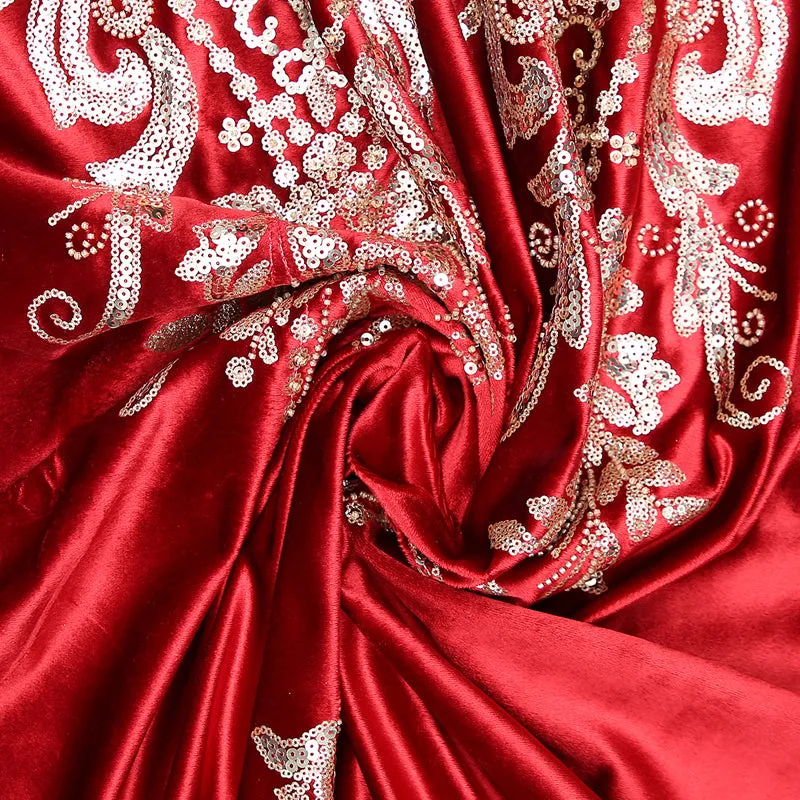 Crimson Elegance Curtain - Set Of Two media 4