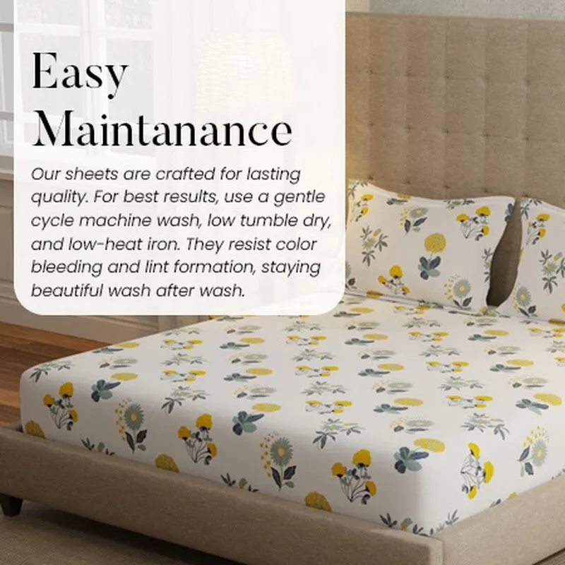Urban Space Radiance White Cotton Bedsheet - 200 TC media 11