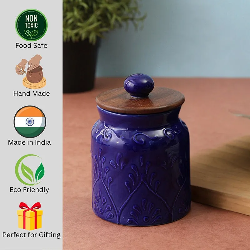 Taru Ceramic Jar (500 mL Each) - Set Of Two media 6