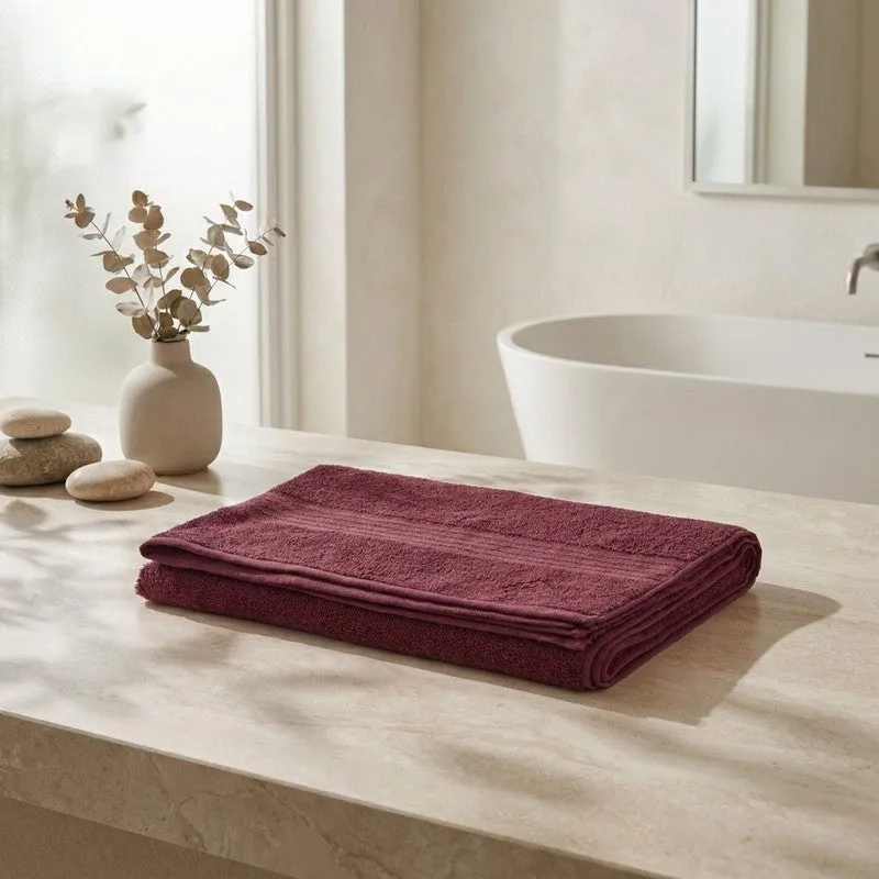 Monte Carlo Dry Nest Pure Cotton Bath Towel - Wine media 1