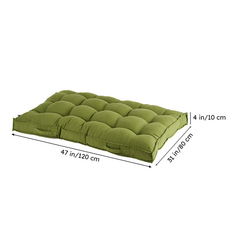 Pawdium Solid Cotton Floor Cushion - Light Green media 7