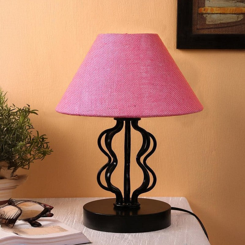 Iggly Wiggly Fabric Table Lamp - Pink,Black media 3