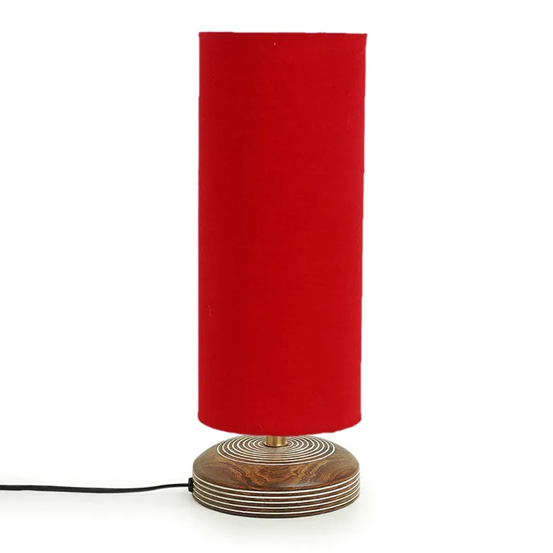 Savera Siera Fabric Table Lamp - Red,Brown media 6