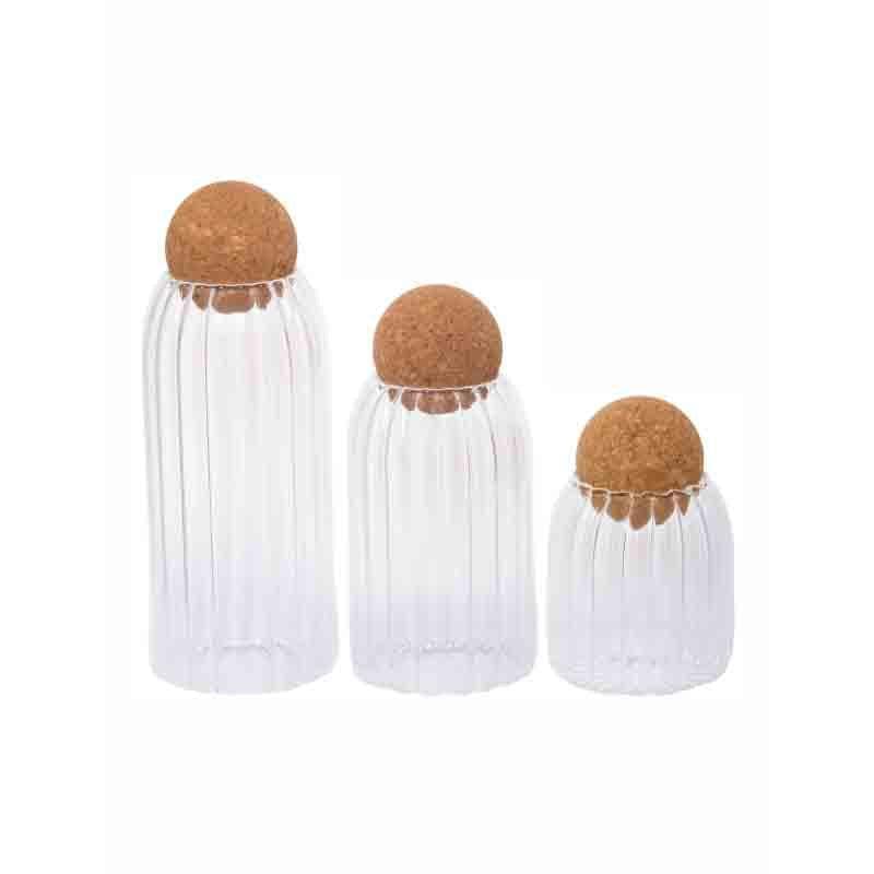 Poppiko Storage Jar Set with Cork Ball Lid - Set of Three media 4
