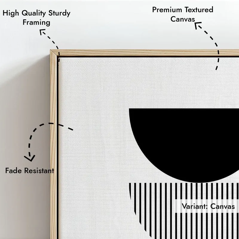 Carbon Echo Framed Canvas Archival Canvas Wall Painting - Natural Brown Frame media 5