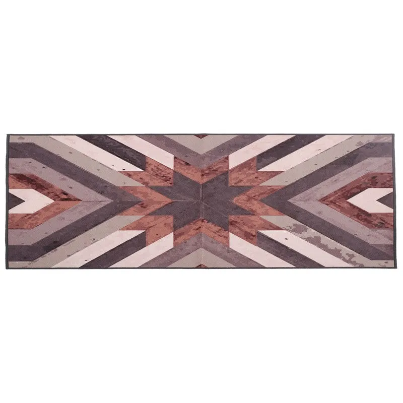 Diagonal Geometry Anti-Skid Nylon Runner Rug media 1