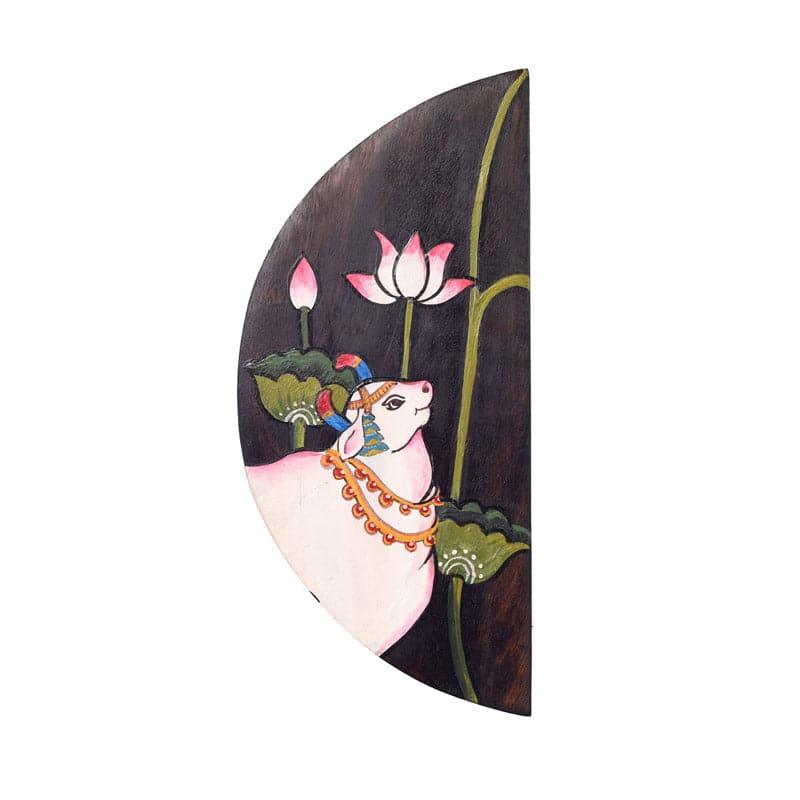 Pichhwai Nandi Wooden Wall Accent - Set Of Two media 5