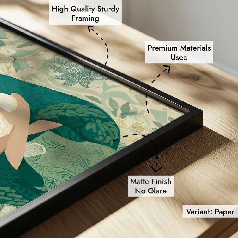 Florwyn Canvas Wall Painting - Black Frame media 6