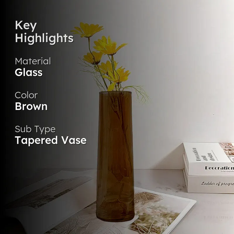 Brilia Glass Vase - Brown media 2