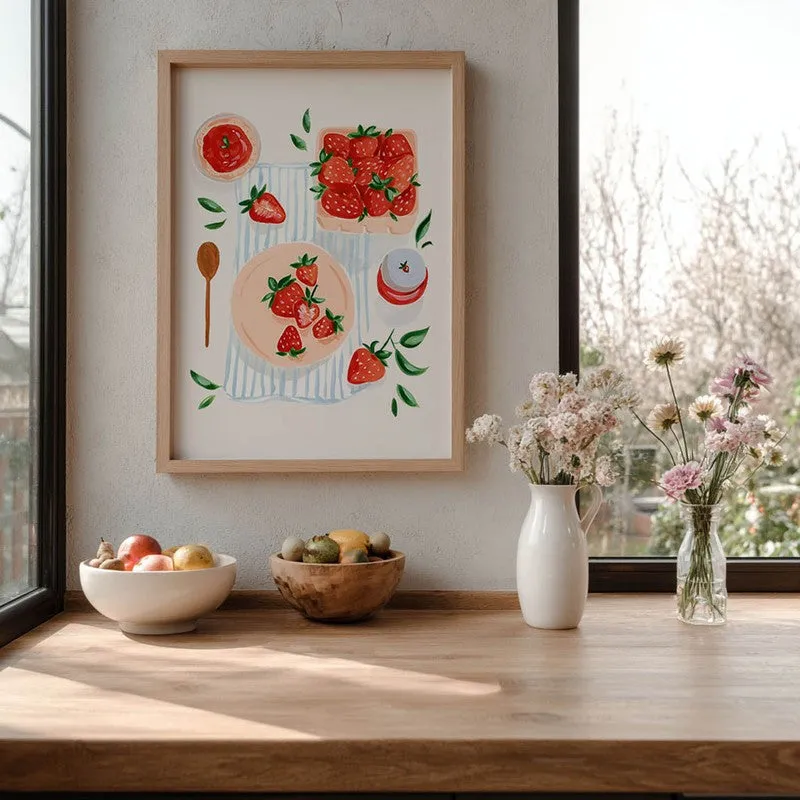 Berry Fusion Archival Canvas Wall Art - Brown media 7