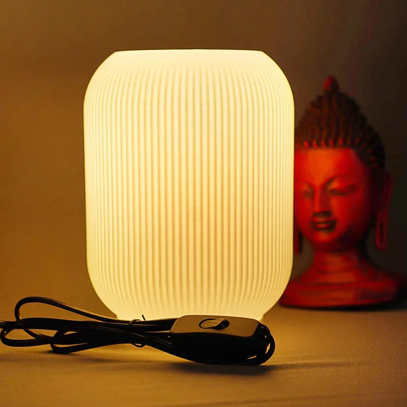 Glow Earth 3D Printed Table Lamp - White media 1