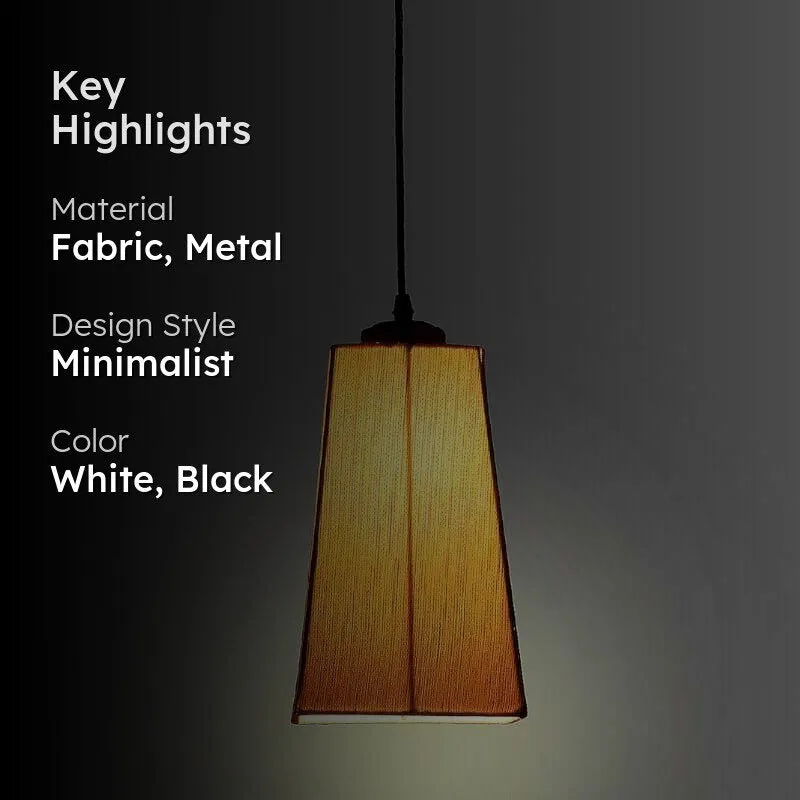 WarmGlow Trapeze Fabric Ceiling Lamp - White media 2