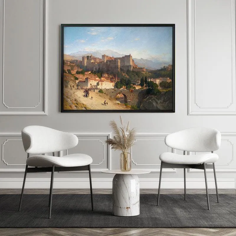 The Hill Of The Alhambra Canvas Wall Painting - Black Frame media 5