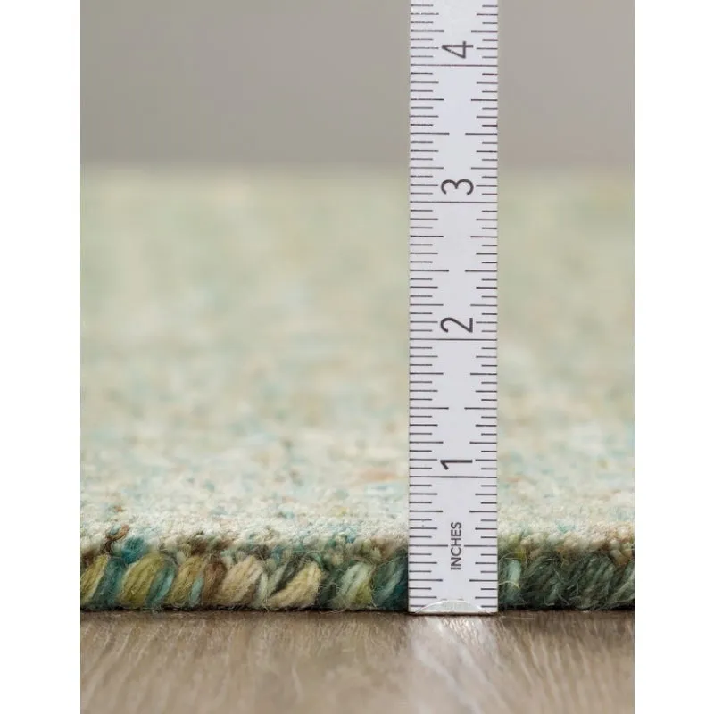 Leyla Hand Woven Wool Rug - Sea Green media 8