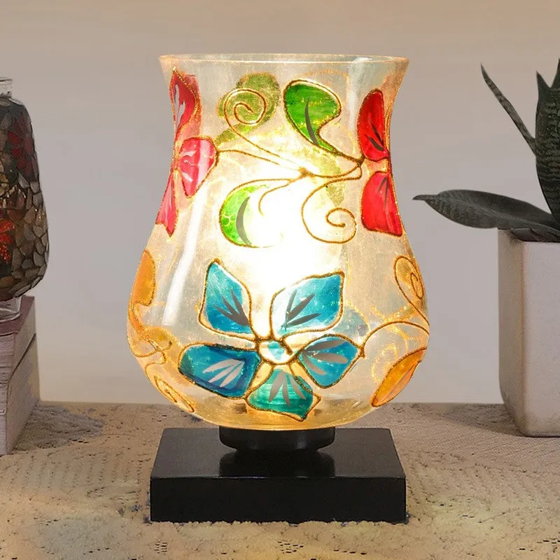 Levora Mosaic Glass & Wooden Table Lamp - Multicolor media 3