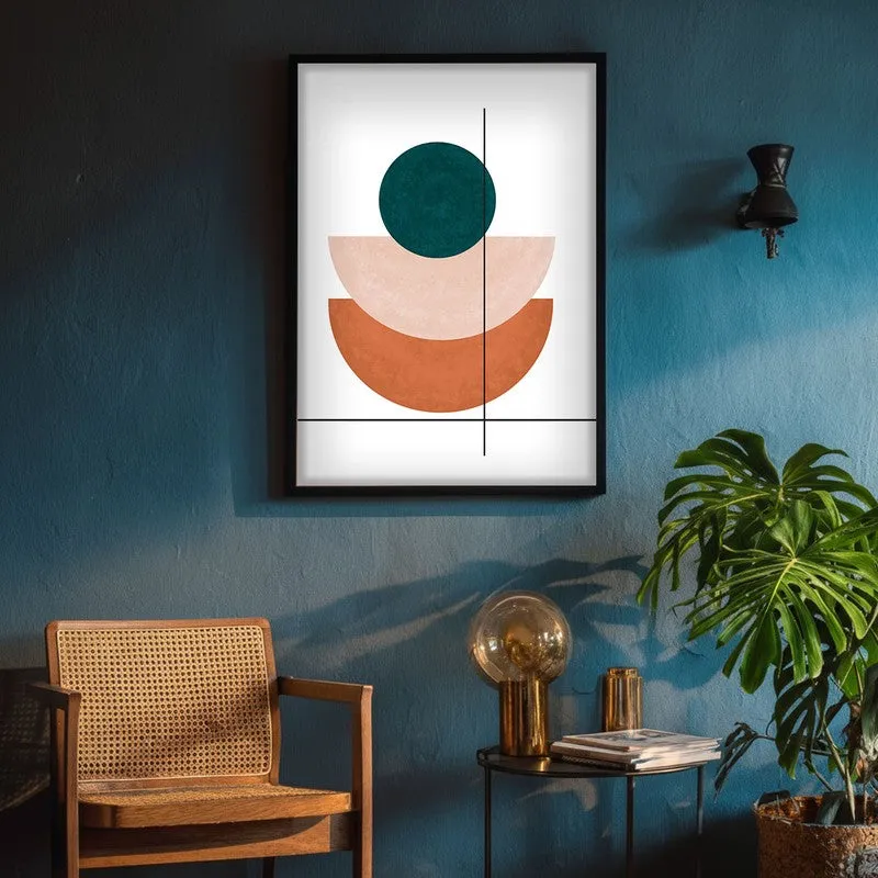Linear Anchor Canvas Wall Painting With Black Frame media 8