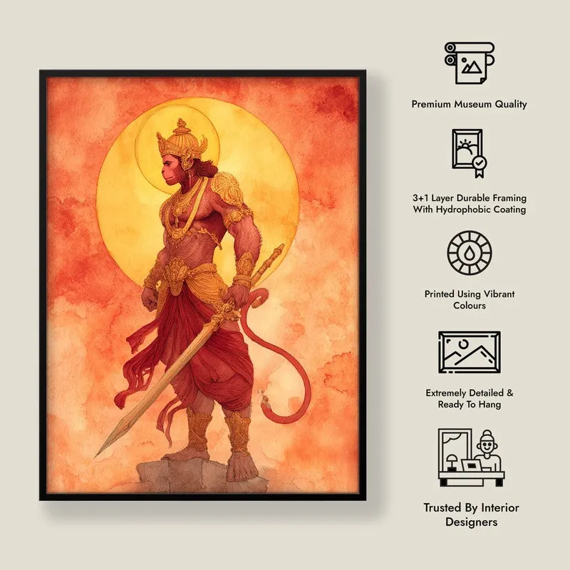 Divine Strength Sri Hanuman I Archival Paper Wall Art media 8