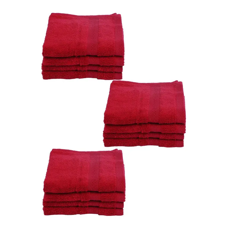 Miorah Face Towel (Red) - Set Of Twelve media 4