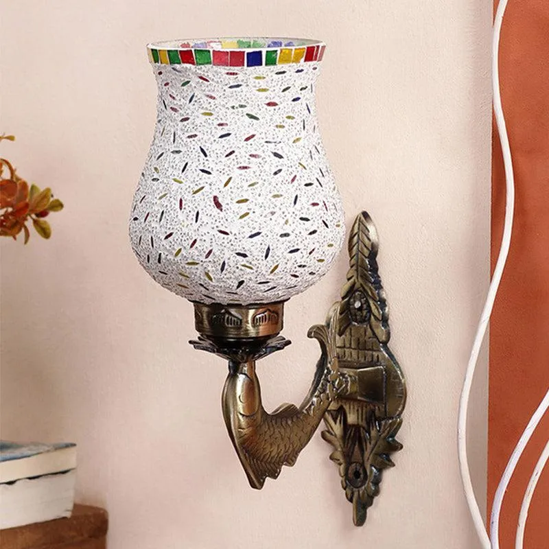 Nira Ziada Mosaic Glass & Metal Wall Lamp media 3