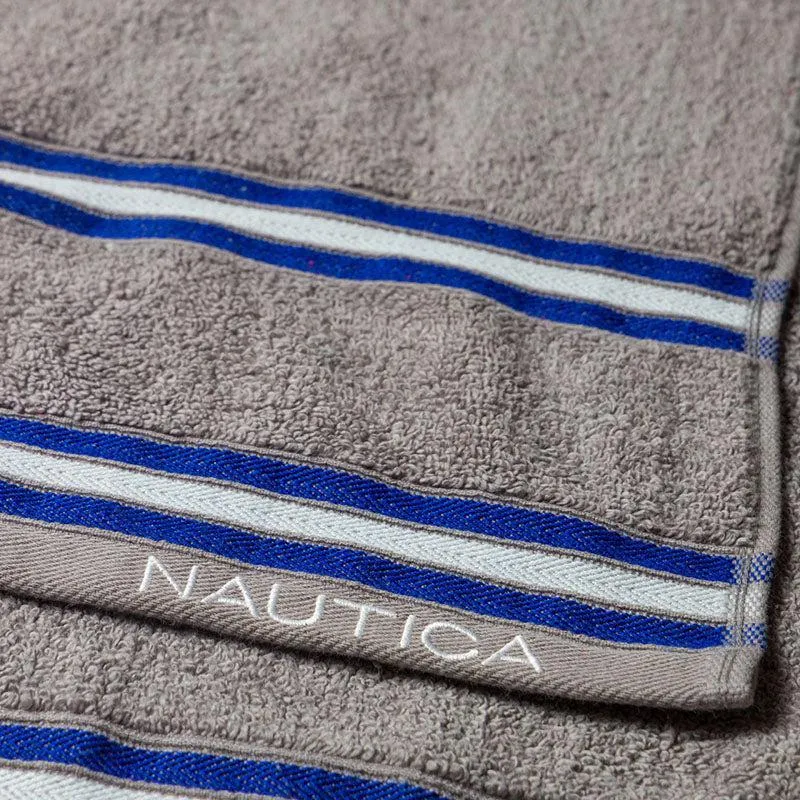 Nautica Dove Down Cotton Towel Set (Royal Blue & Coral) - Set Of Two media 7