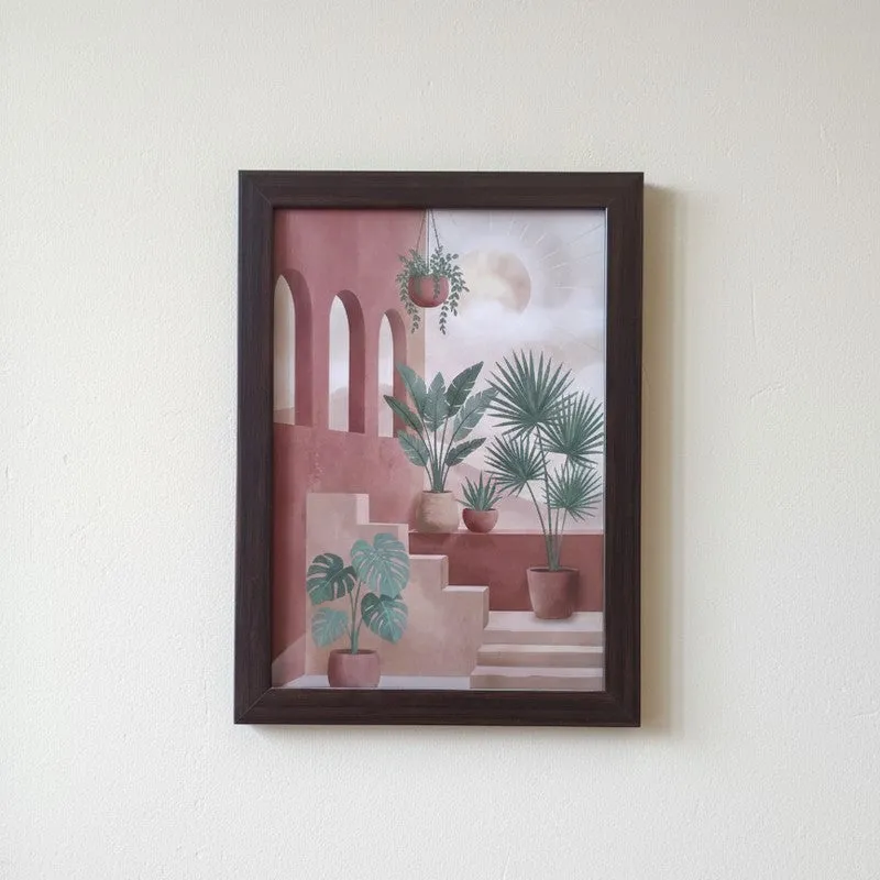 Desert Horizon & Arch Wall Painting With Frame - Set Of Three media 6