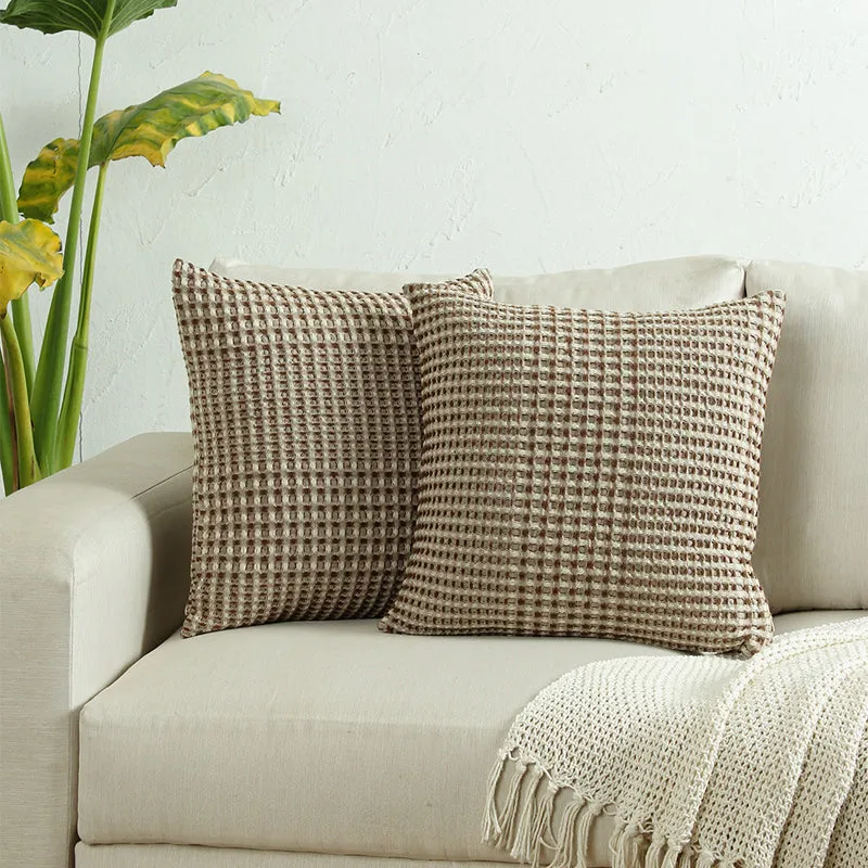 Nudo Woven Cushion Cover (Dark Brown) - Set Of Two media 2