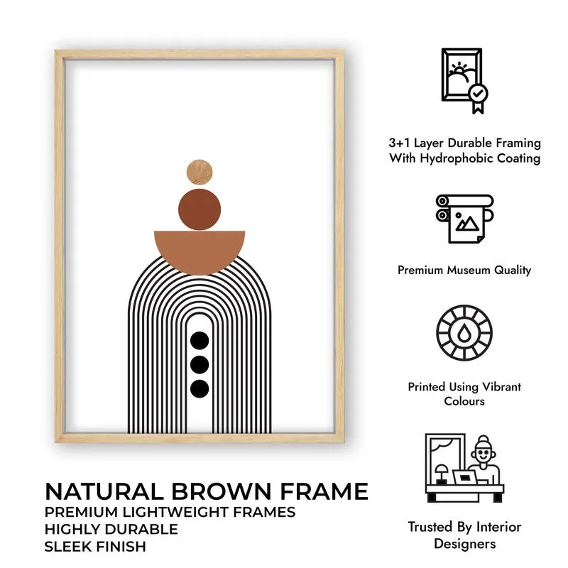 Earthen Rise Canvas Wall Painting With Brown Frame media 10