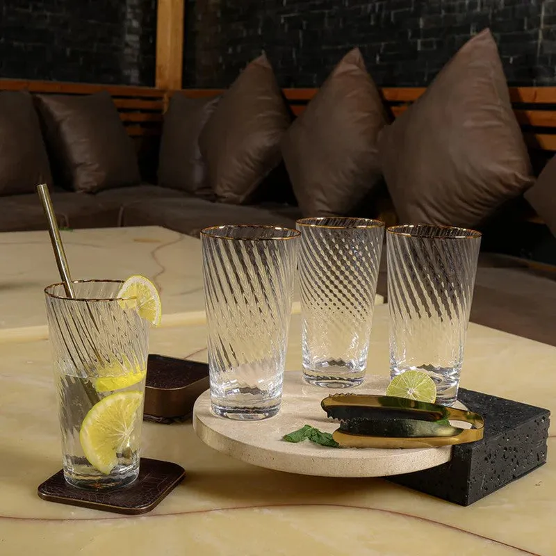 Clear Glow Drinking Glasses (300 mL Each) - Set of Four media 1