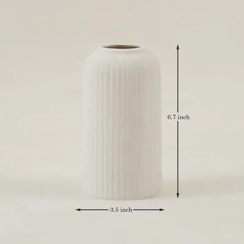 Abdiya Ceramic Vase - White media 5
