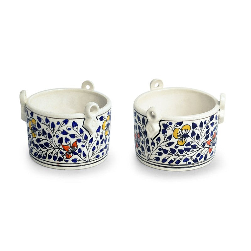 Bloom Vines Handpainted Planter - Set Of Two media 3