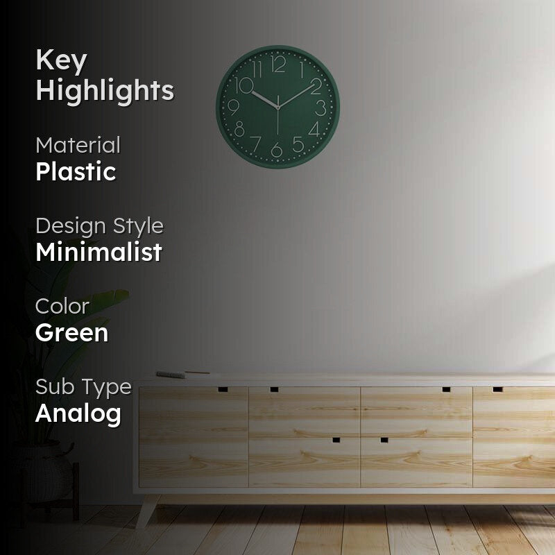 Elementary Wall Clock - Jade media 2