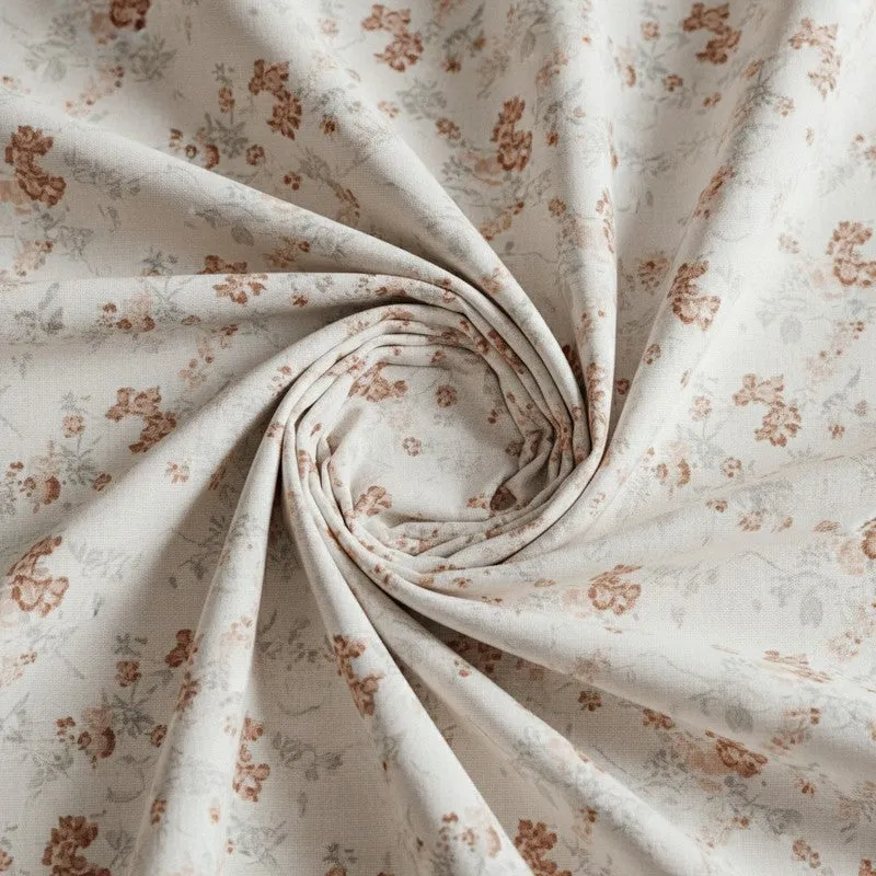 Nivara Floral Cotton Bedsheet (White,Red) - 180 TC media 5