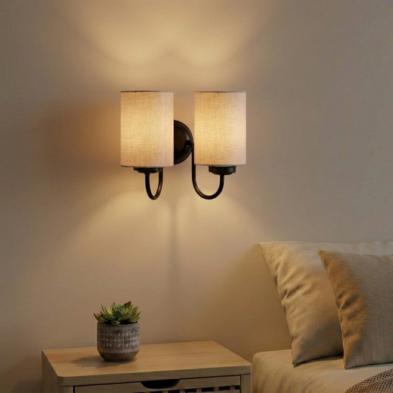 Elyra Duo Soft Loom Cotton Wall Lamp - Pink