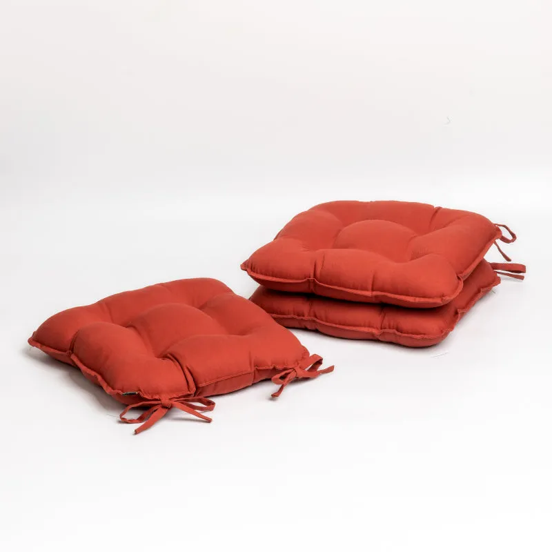 Sylvia Chair Pad (Terracotta Brown) - Set Of Three media 4