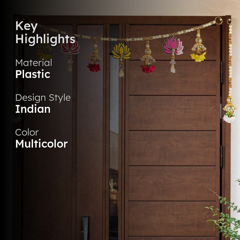 Decorative Padma Toran With Side Latkan media 2
