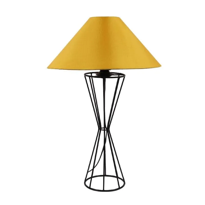Sunglow Briar Fabric Table Lamp - Yellow,Black media 4