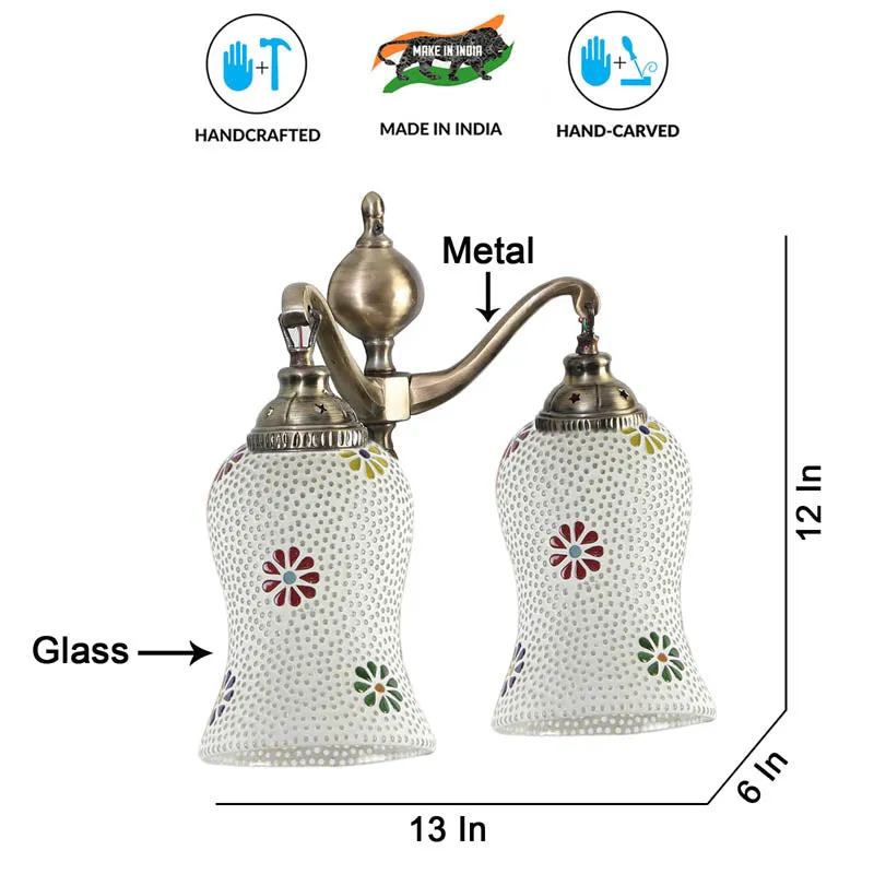 Suprakasha Metal Mosaic Wall Lamp media 7