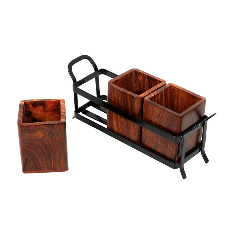 Lynte Cutlery Caddy With Stand - Four Piece Set media 4