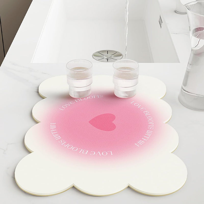 Bubbles & Pink Dish Drying Mat media 5