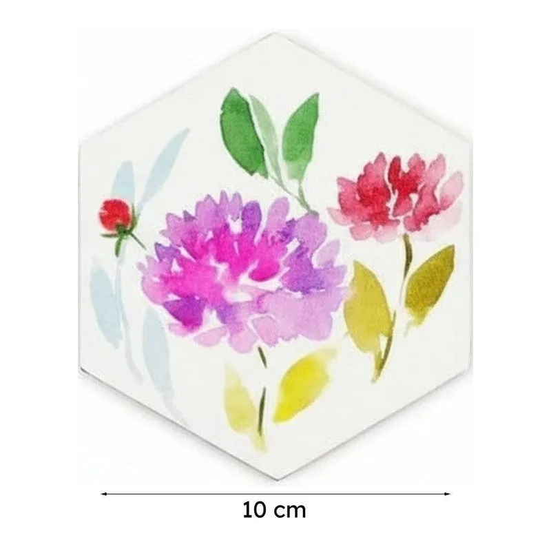 Gracia Blossom Handpainted Coaster - Set Of Six media 7