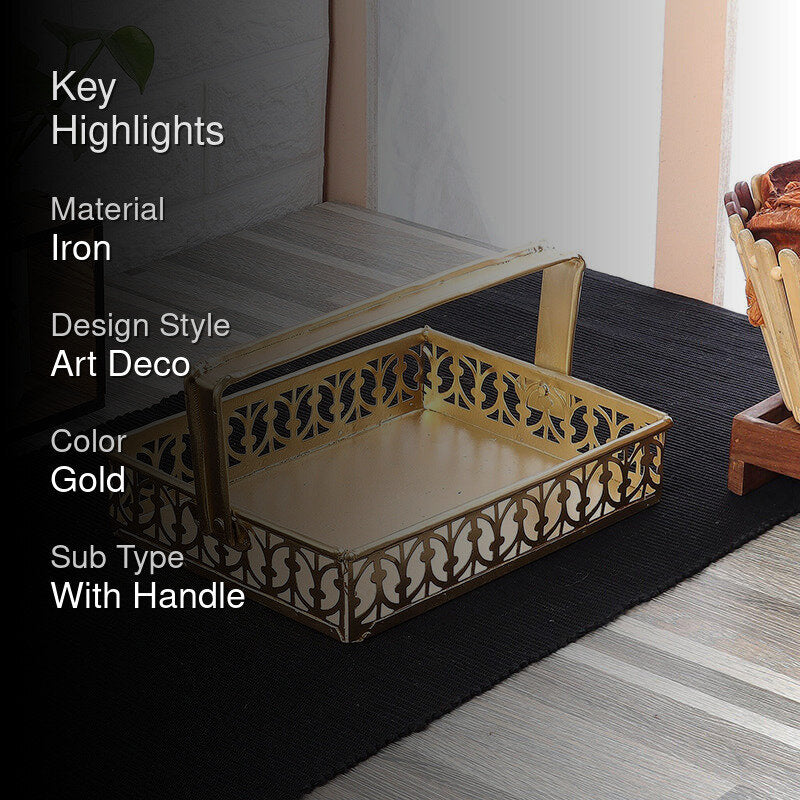 Jalal Rectangle Iron Storage Basket media 2