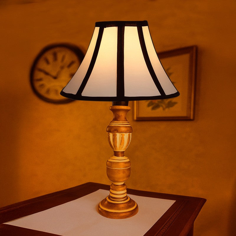 Zenrae Zyn Wooden Table Lamp - White