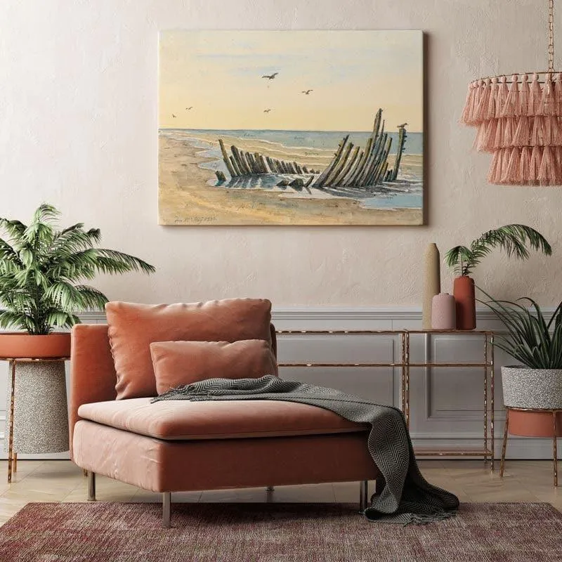The Beachy Vibes Canvas Wall Painting - Gallery Wrap media 3