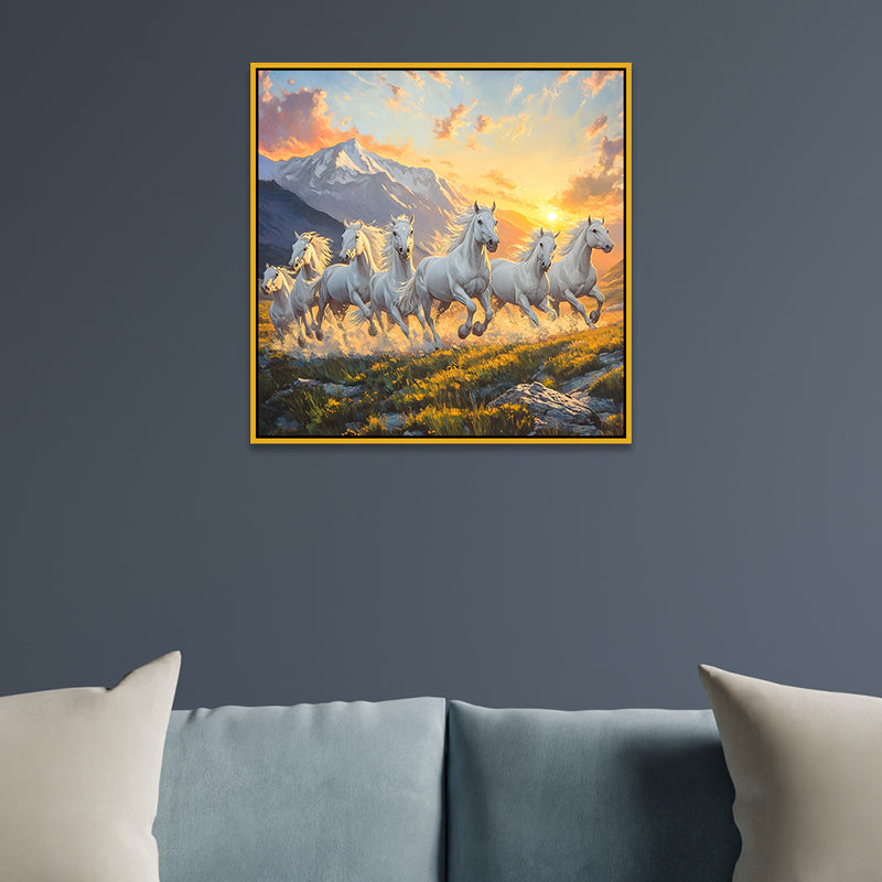 Galloping Vista Canvas Wall Art With Frame media 6