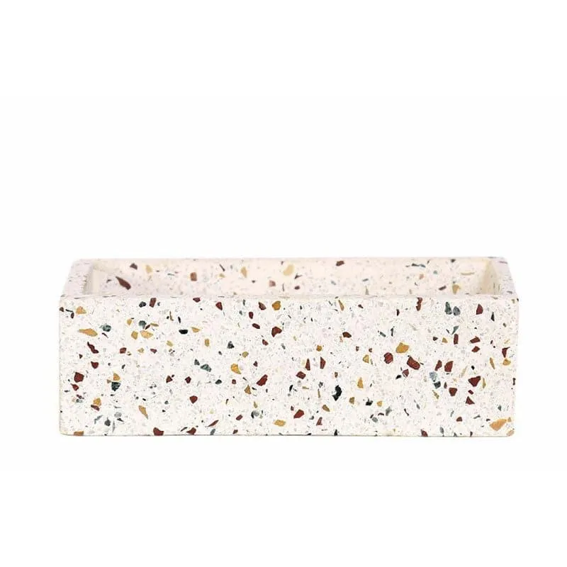 Rectangle Terrazzo Hand Crafted Marble Planter media 4