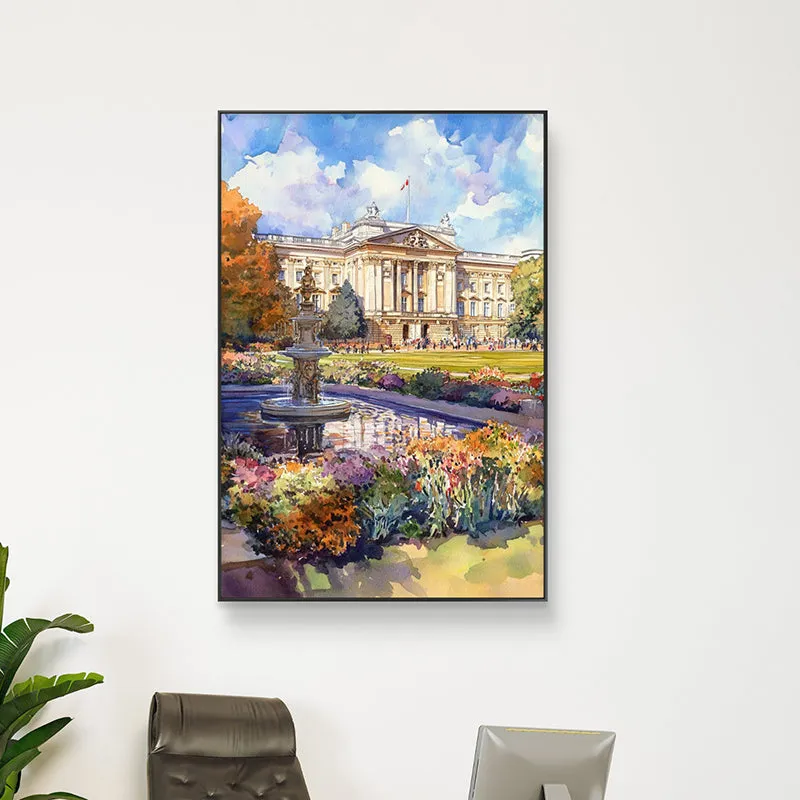English Mansion Wall Painting media 1