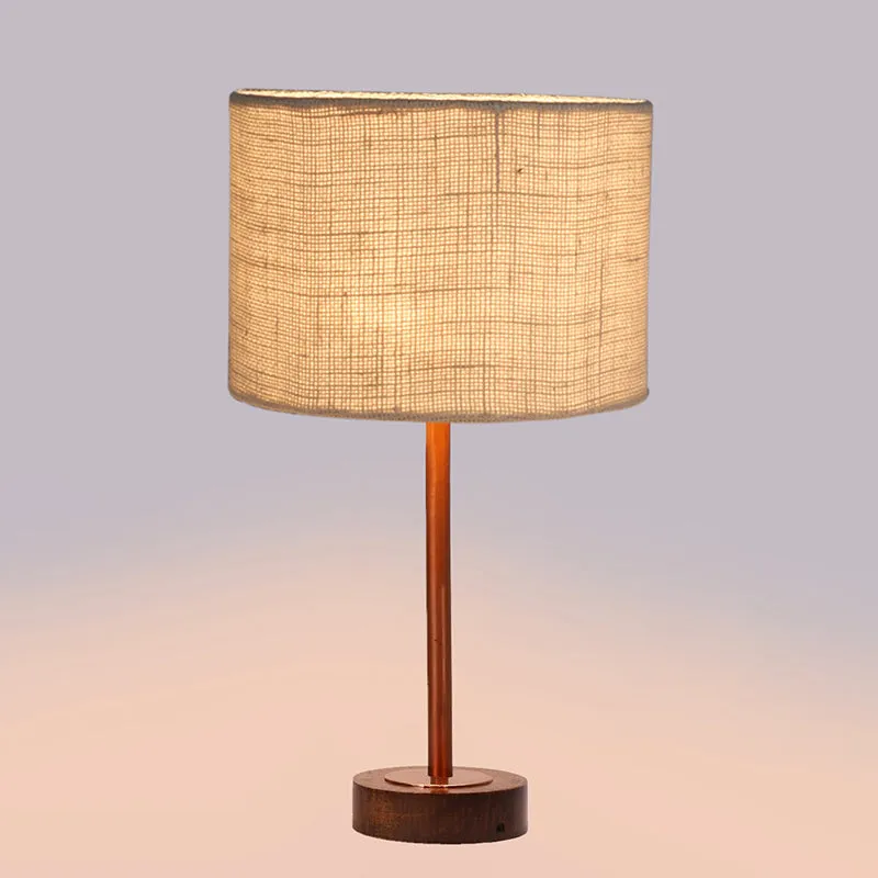 Sienna I Rodin Wooden Table Lamp - White,Copper,Brown media 5