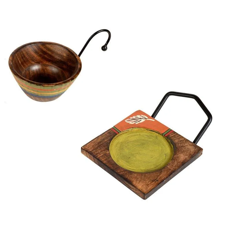 Yaza Wooden Serving Set - Set Of Four media 5