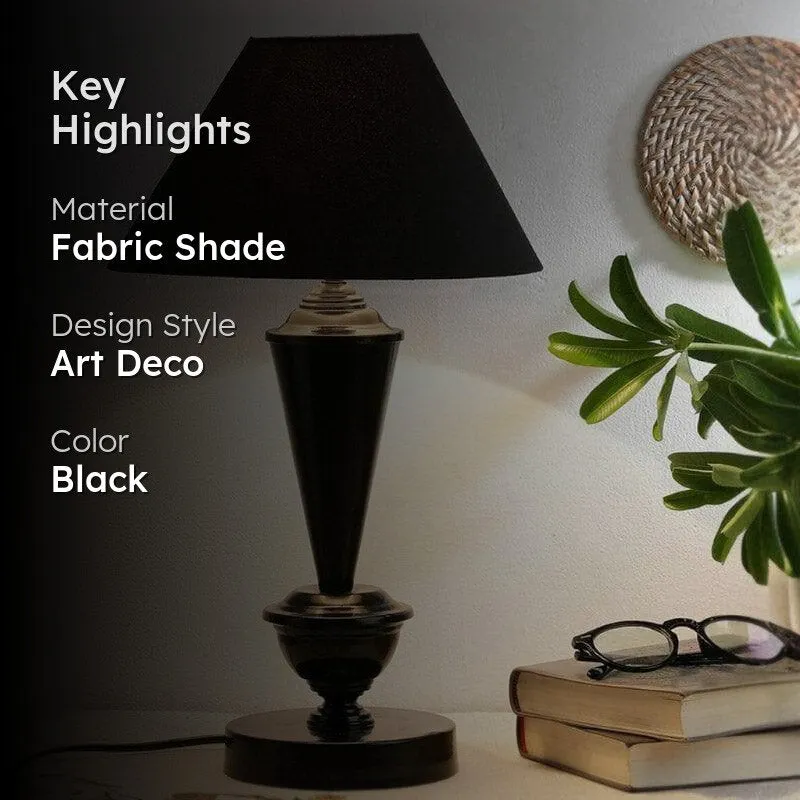 Iris Facy Fabric Table Lamp - Black media 2