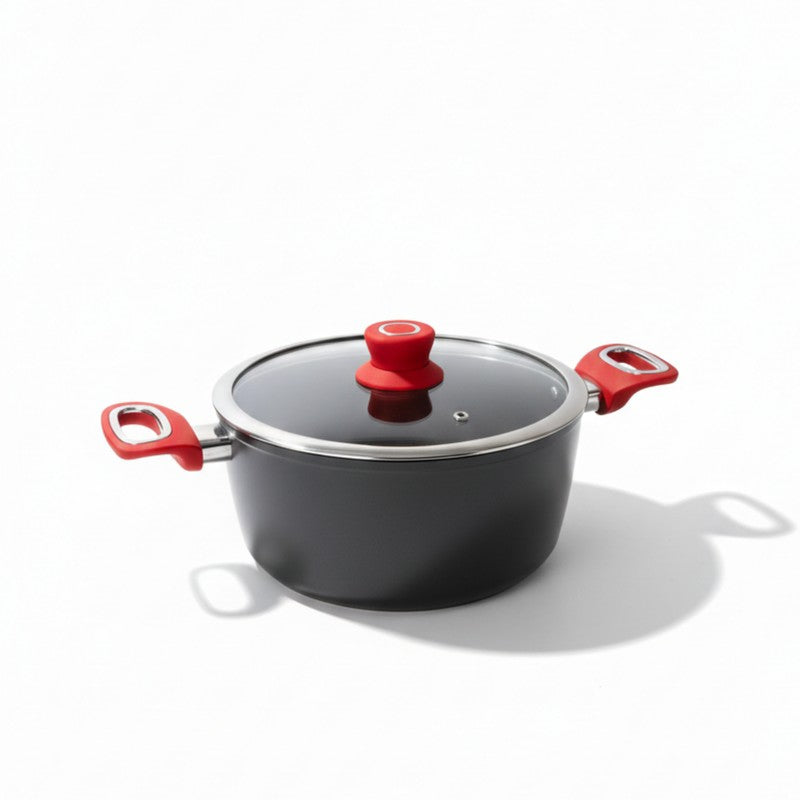 Salford Forged Non Stick Casserole with Glass Lid (Black) - 4400 mL media 3